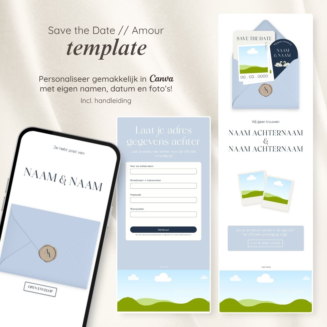 Save the Date // Amour Light Blue