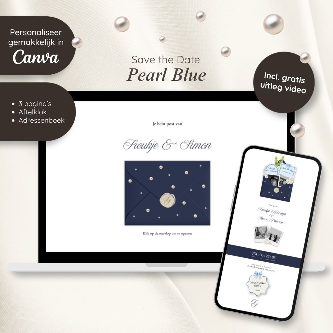 Save the Date // Pearl Blue