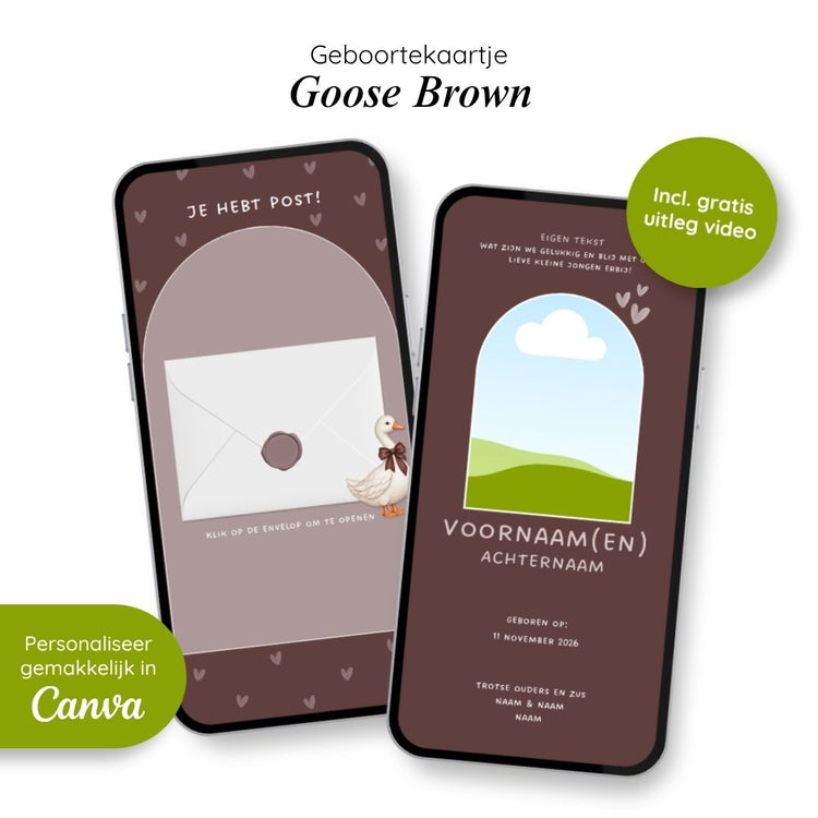 Geboortekaartje // Goose Brown