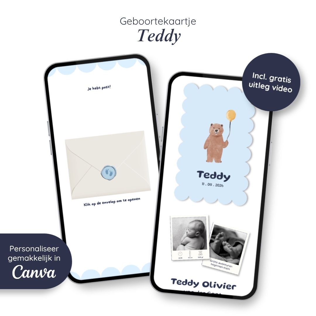 Geboortekaartje // Teddy