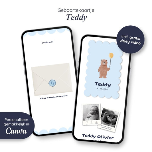 Geboortekaartje // Teddy