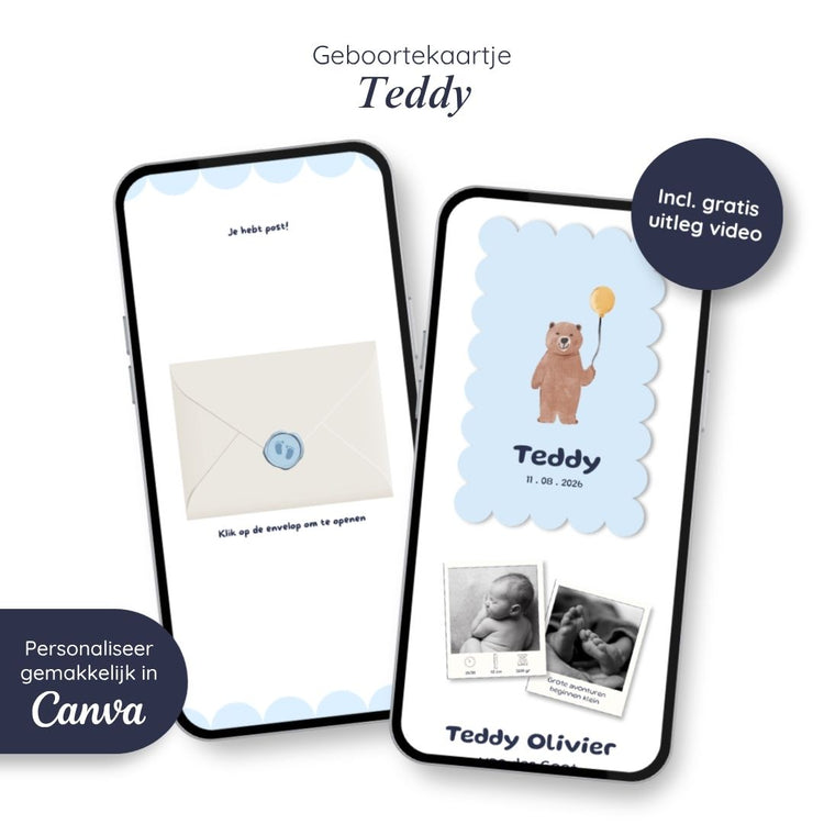 Geboortekaartje // Teddy
