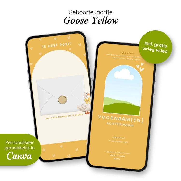 Geboortekaartje // Goose Yellow