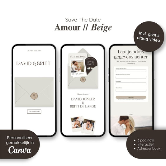 Save the Date // Amour Beige