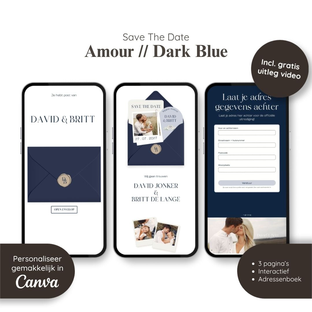 Save the Date // Amour Dark Blue