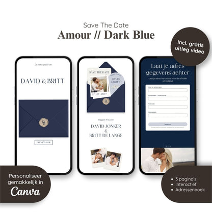 Save the Date // Amour Dark Blue