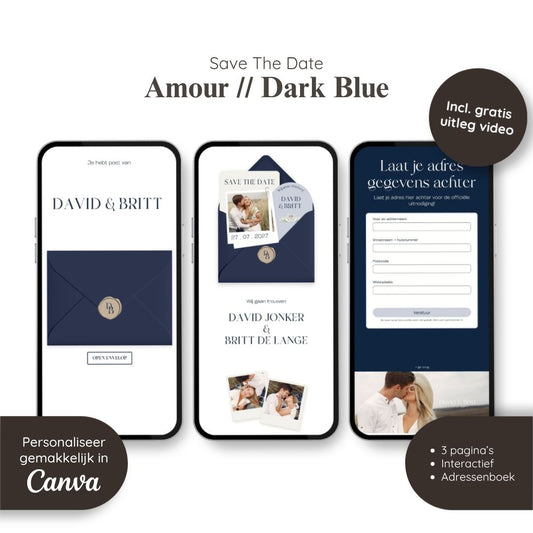 Save the Date // Amour Dark Blue