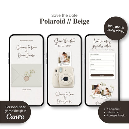 Save the date // Polaroid Beige