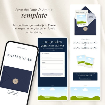 Save the Date // Amour Dark Blue