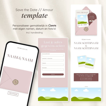 Save the Date // Amour Light Pink
