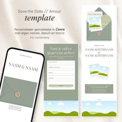 Save the Date // Amour Sage Green