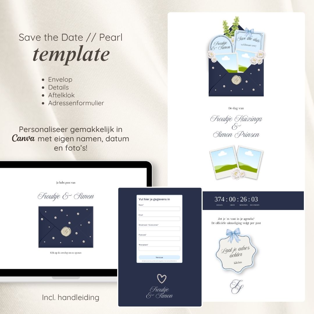 Save the Date // Pearl Blue