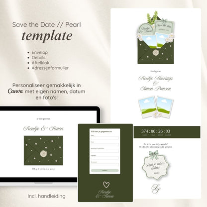 Save the Date // Pearl Green