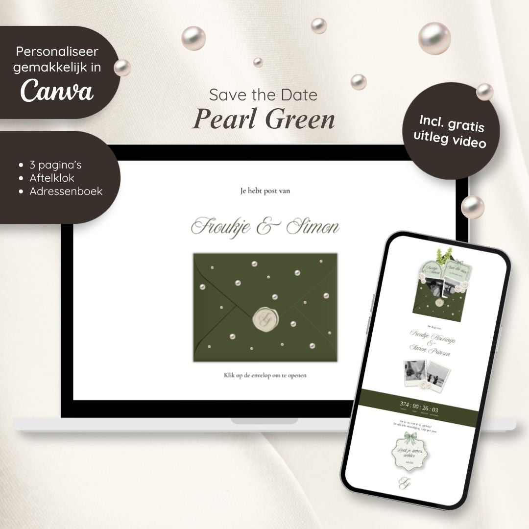 Save the Date // Pearl Green