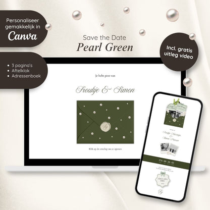 Save the Date // Pearl Green