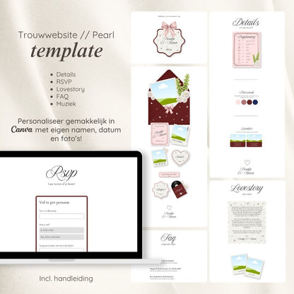Trouwwebsite // Pearl Burgundy