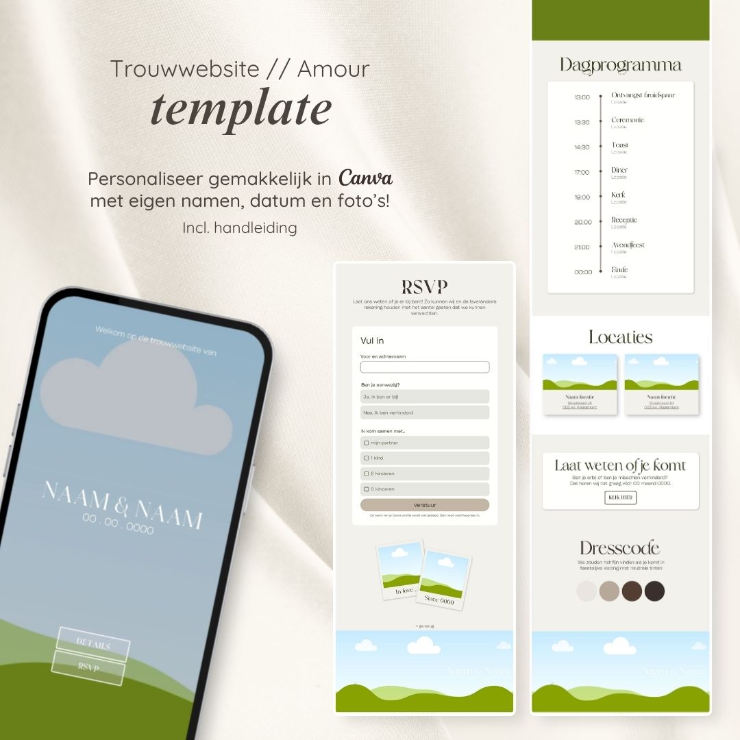 Trouwwebsite // Amour Beige