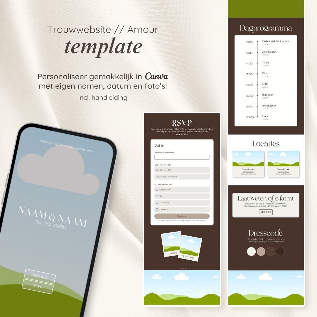 Trouwwebsite // Amour Chocolate Brown