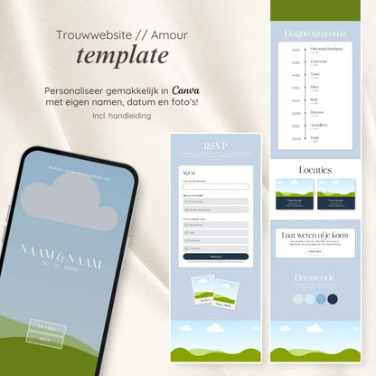 Trouwwebsite // Amour Light Blue