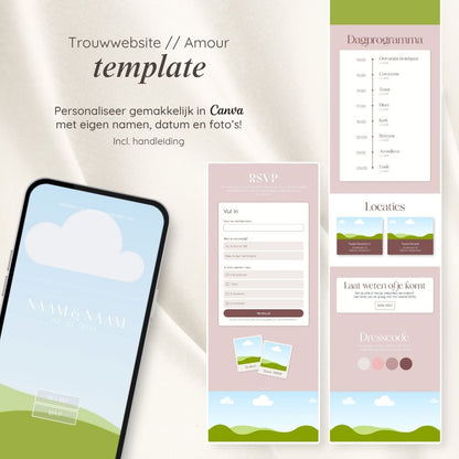 Trouwwebsite // Amour Light Pink