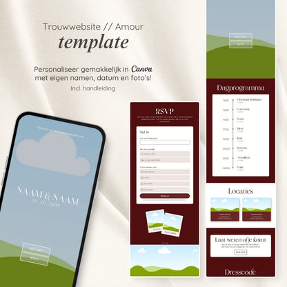 Trouwwebsite // Amour Burgundy