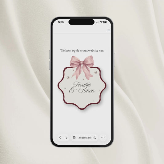 Trouwwebsite // Pearl Burgundy