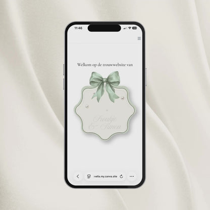 Trouwwebsite // Pearl Green