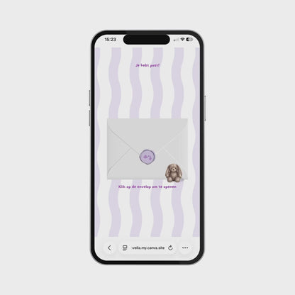 Geboortekaartje // Stripes Purple